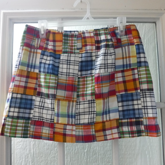 J. Crew Multi-Color Checks Button Up Mini Skirt - Picture 2 of 7